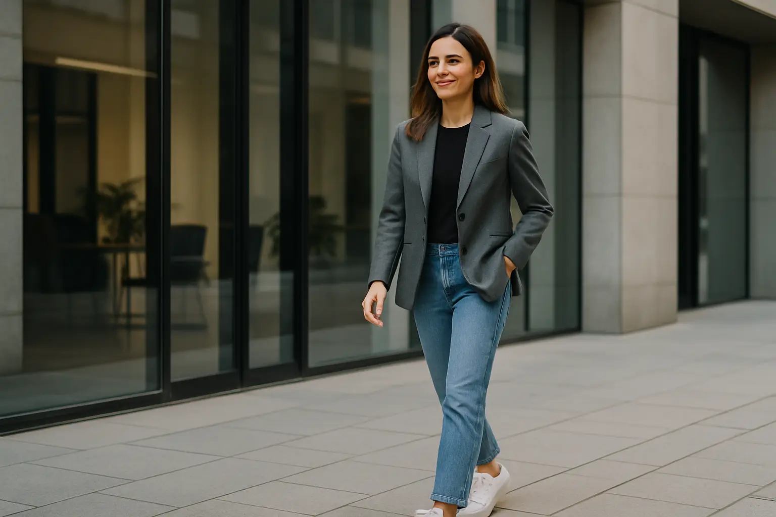Tênis com blazer sem erro: looks reais e atuais